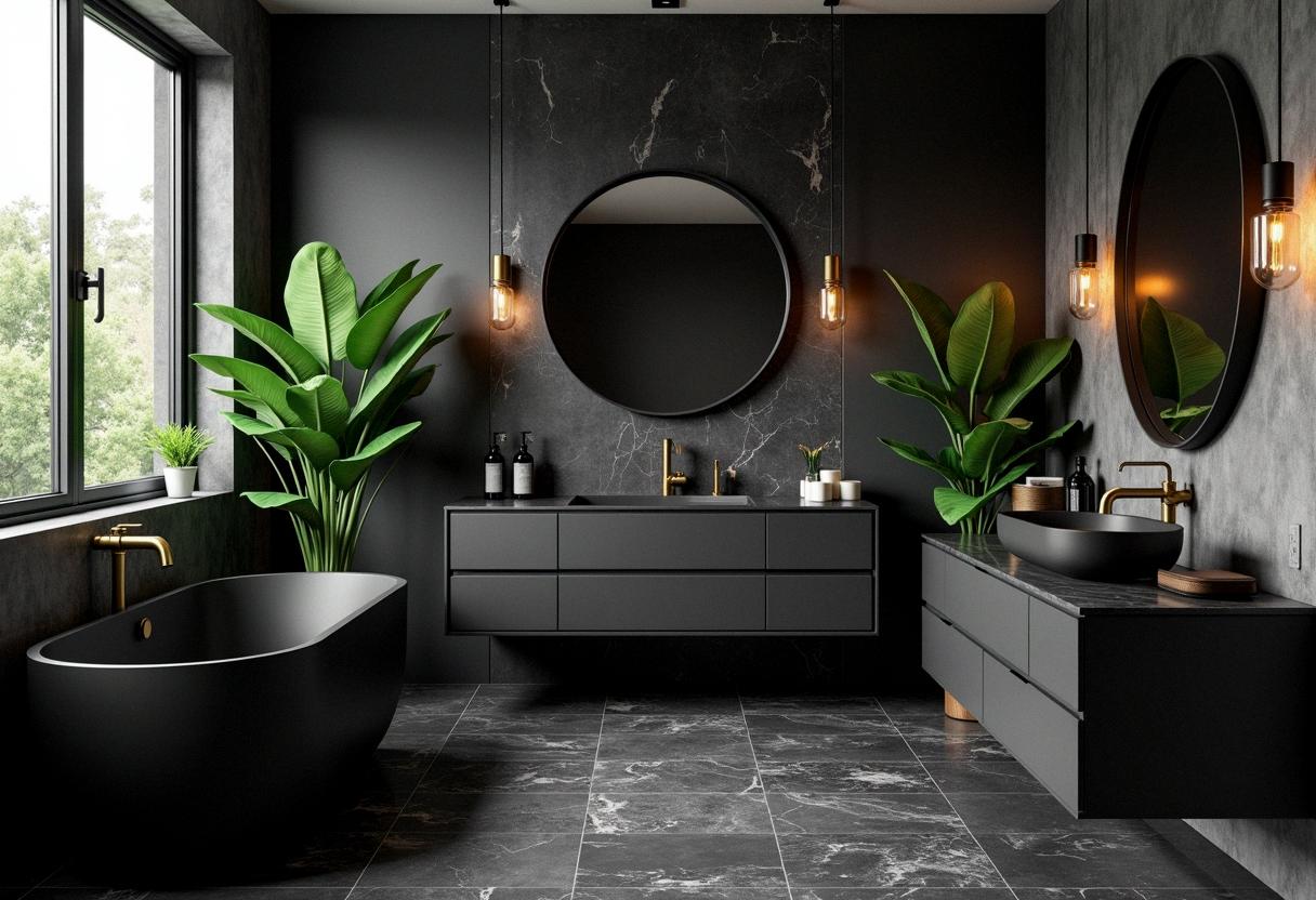 bathroom decor black
