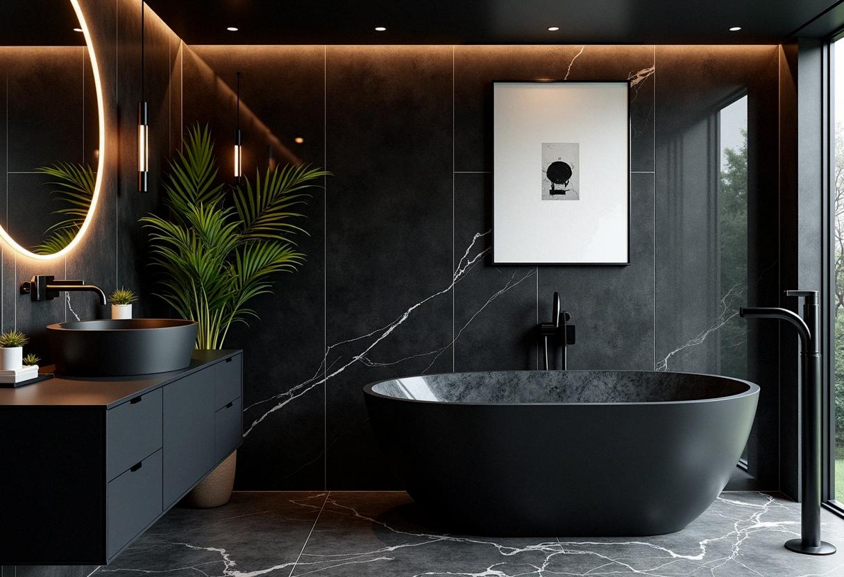 bathroom decor black