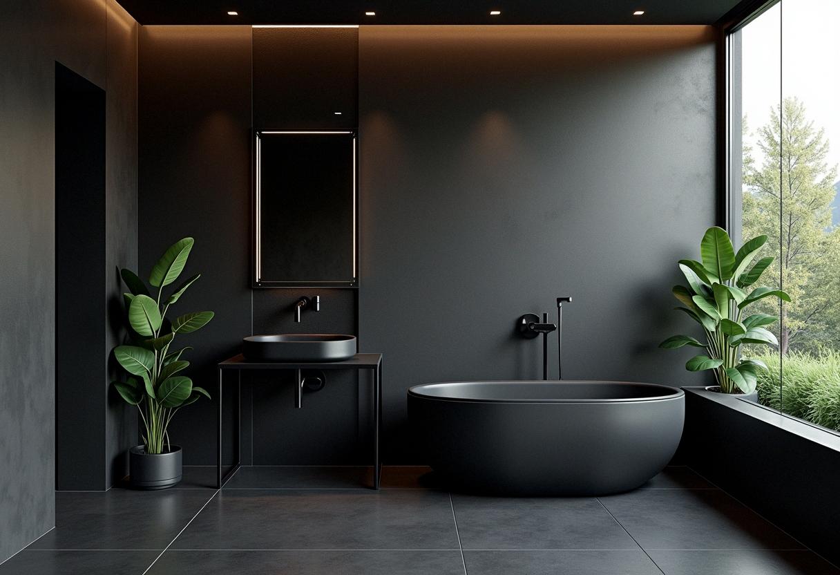 bathroom decor black