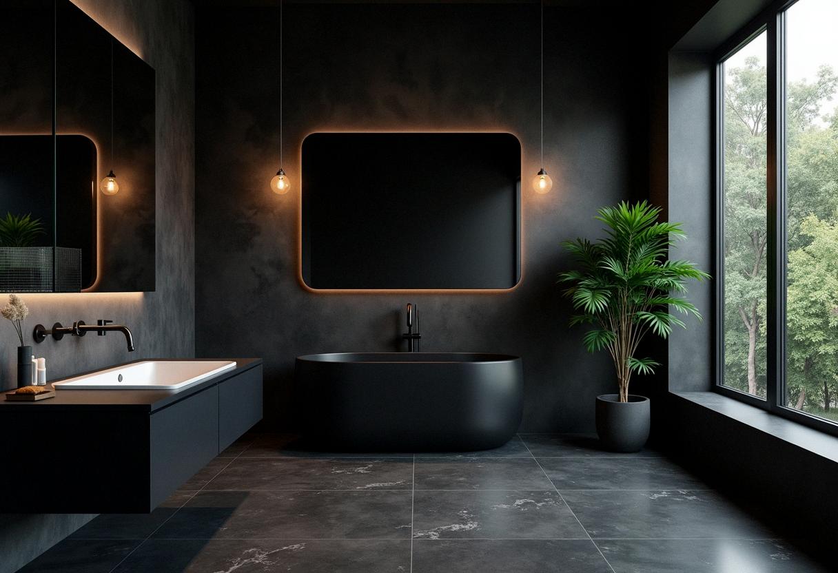 bathroom decor black