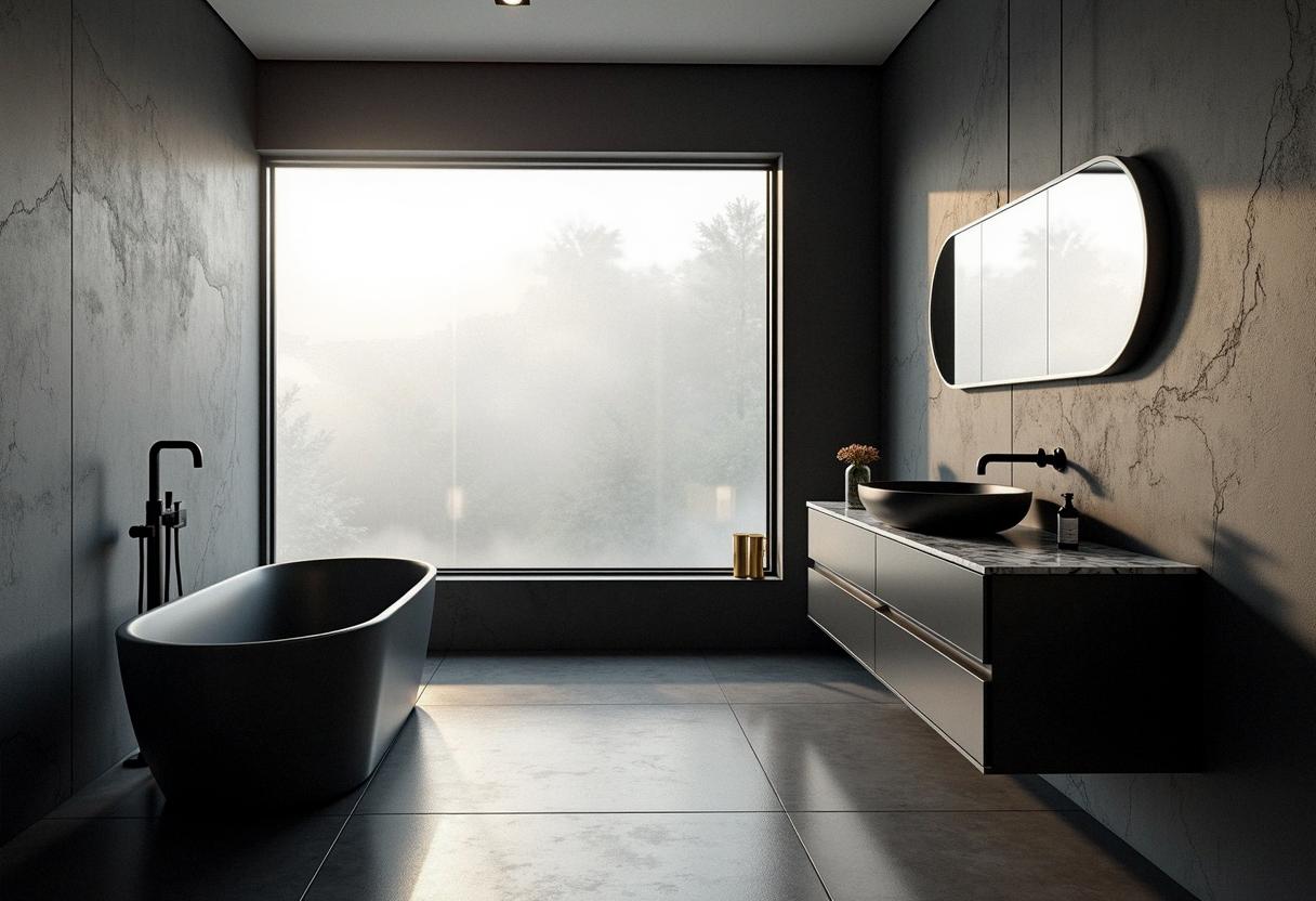 bathroom decor black