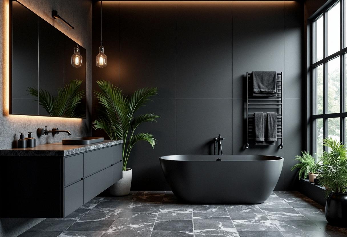 bathroom decor black
