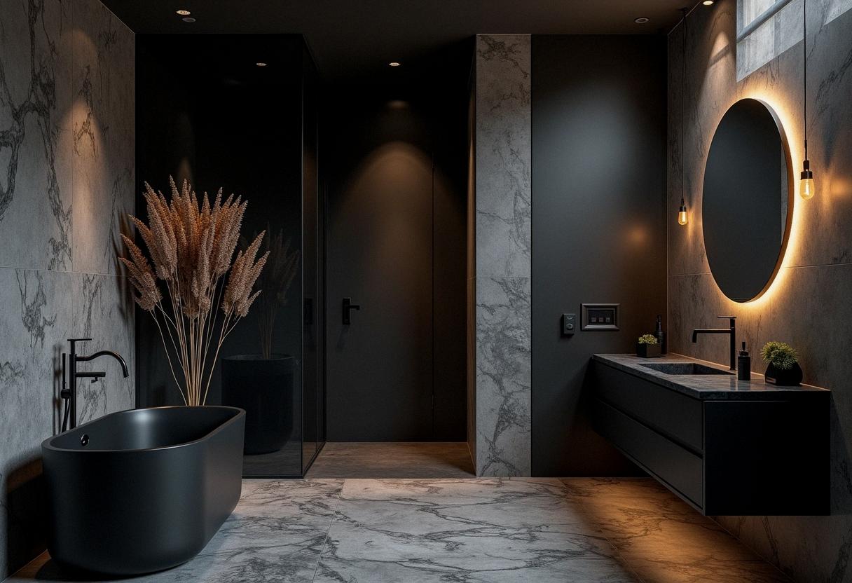 bathroom decor black