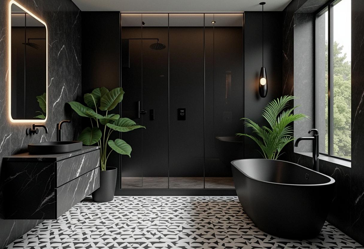 bathroom decor black