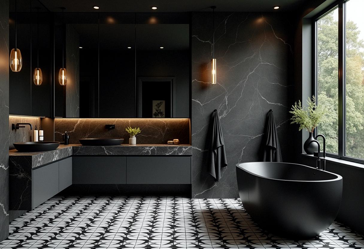 bathroom decor black