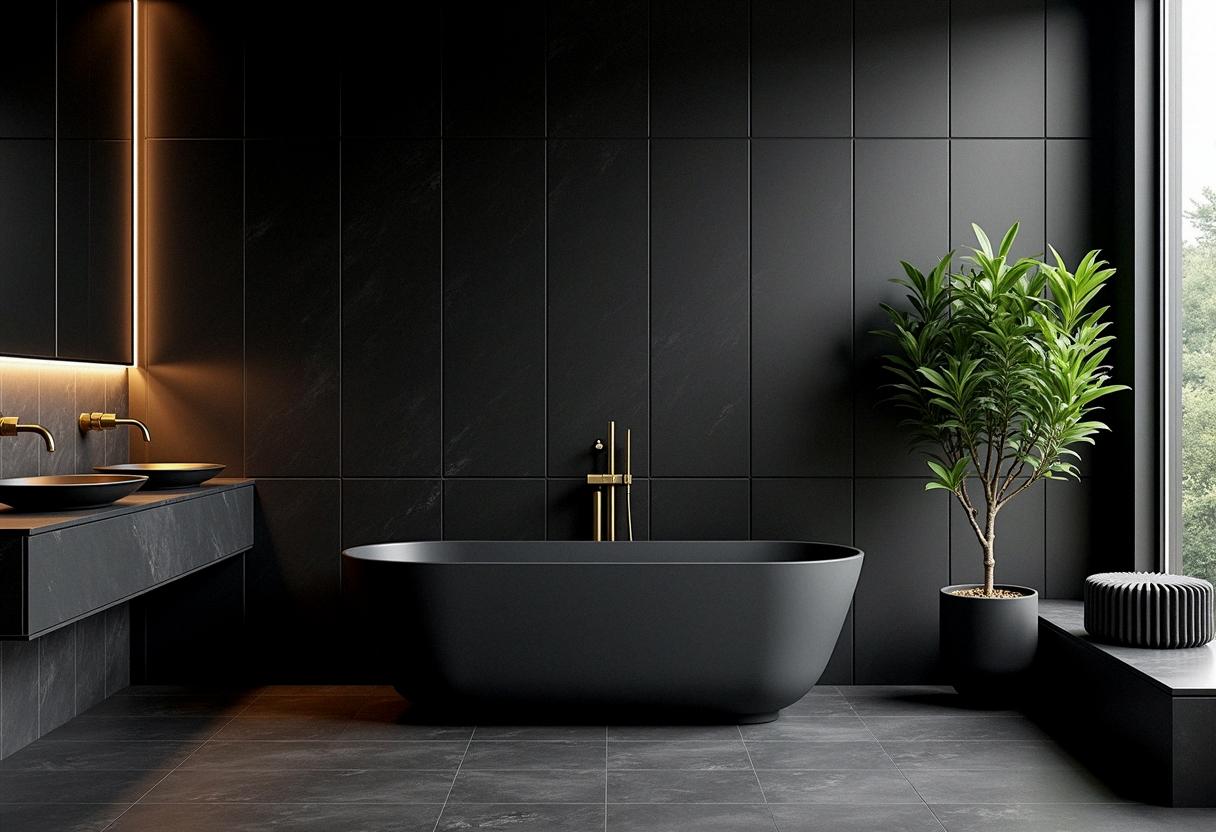 bathroom decor black