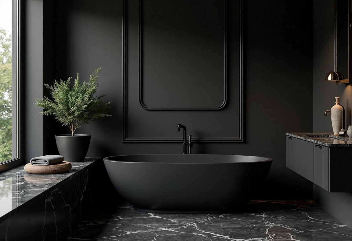 bathroom decor black