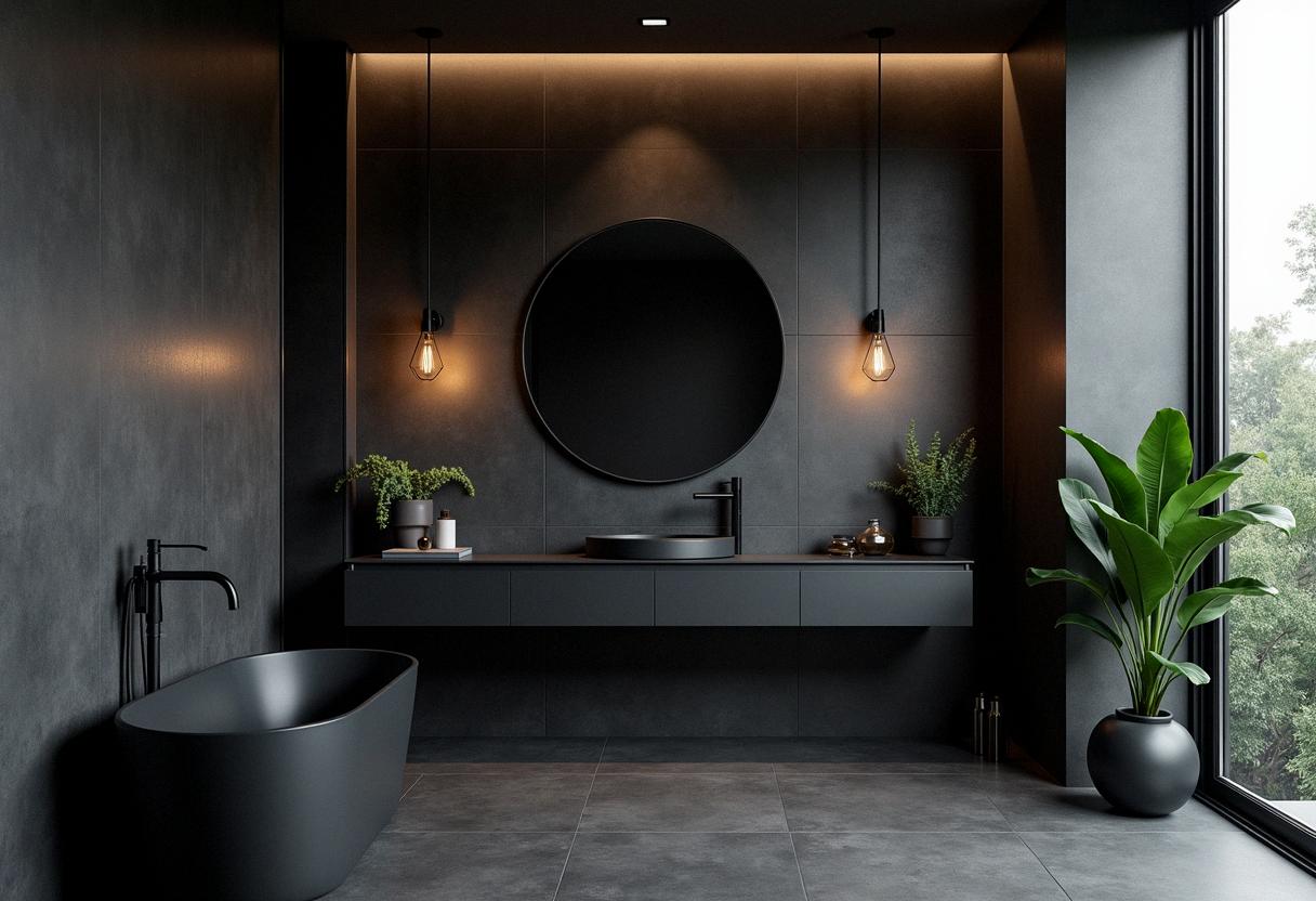 bathroom decor black