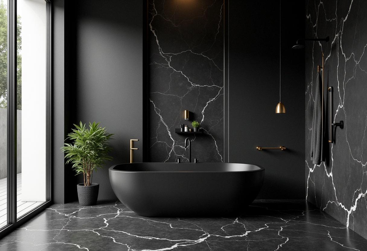 bathroom decor black