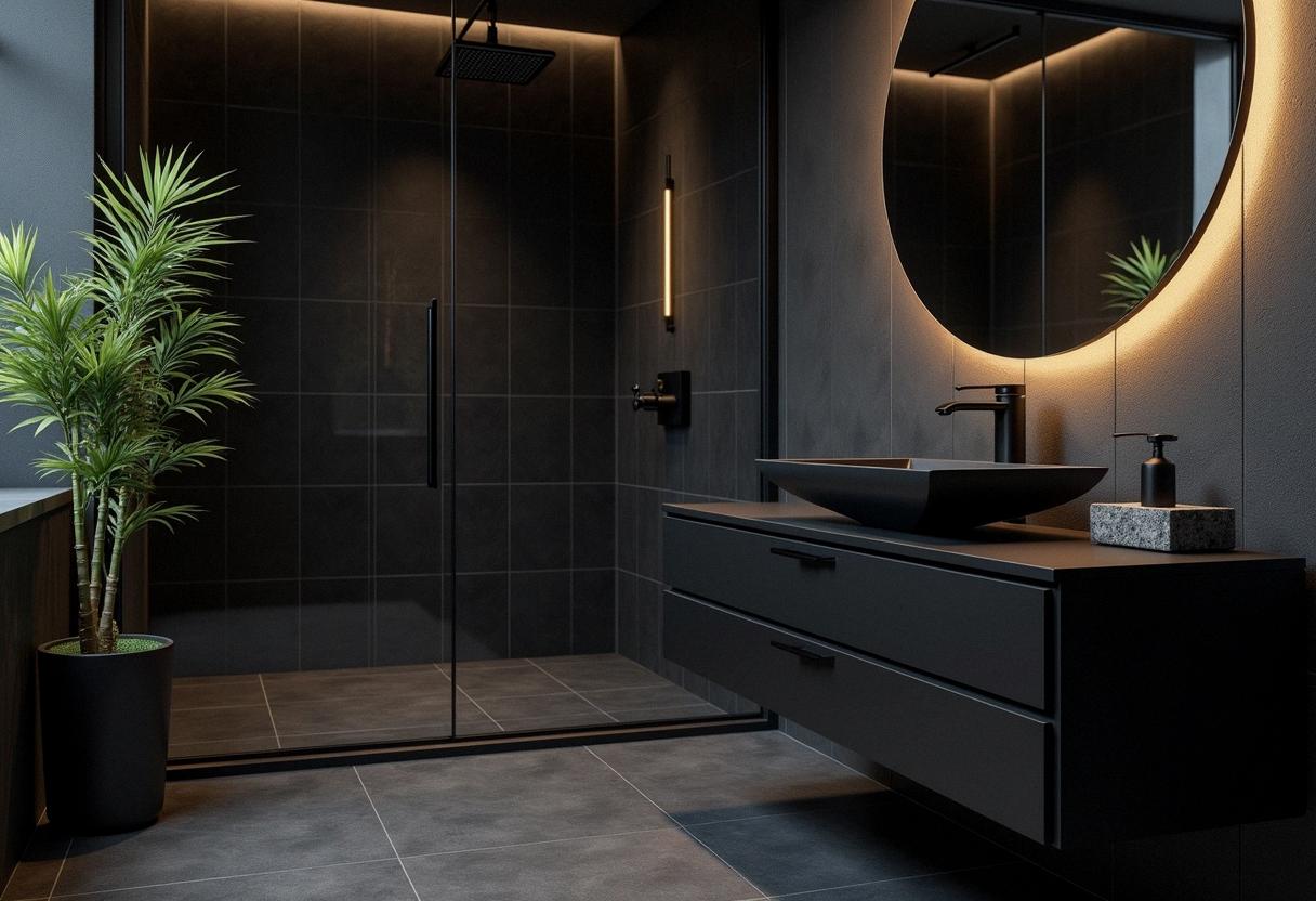 bathroom decor black