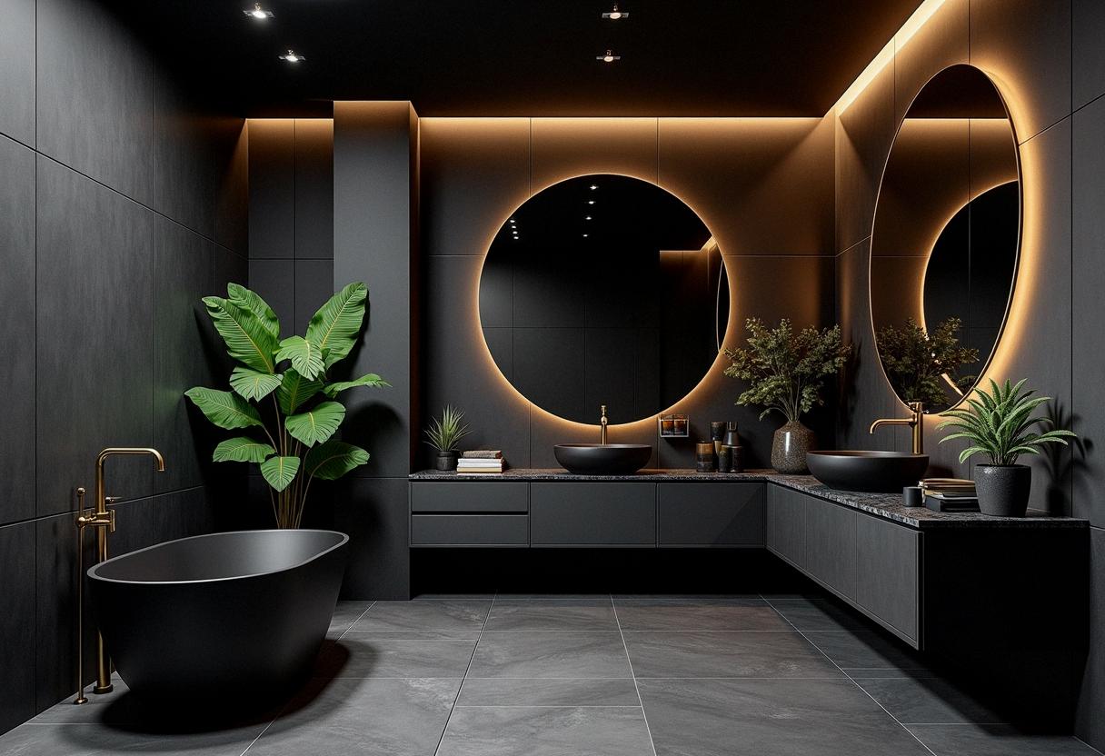 bathroom decor black