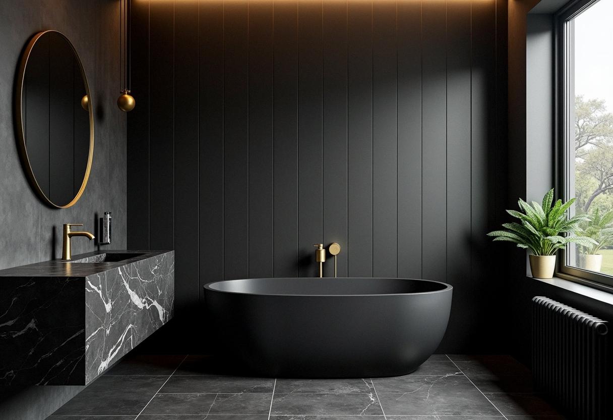 bathroom decor black