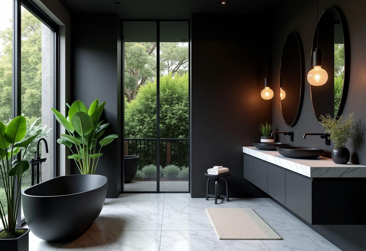 bathroom decor black