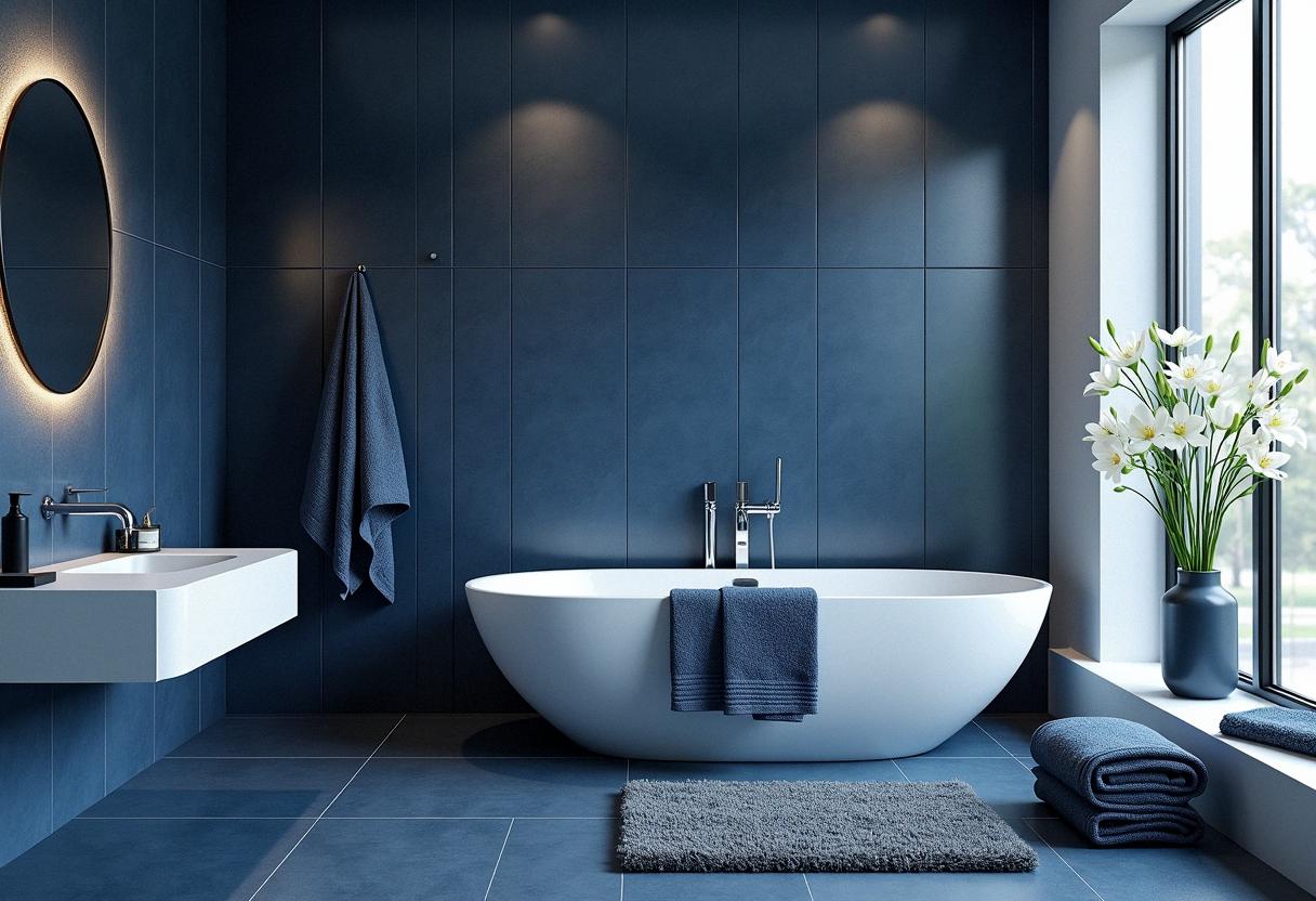bathroom decor blue
