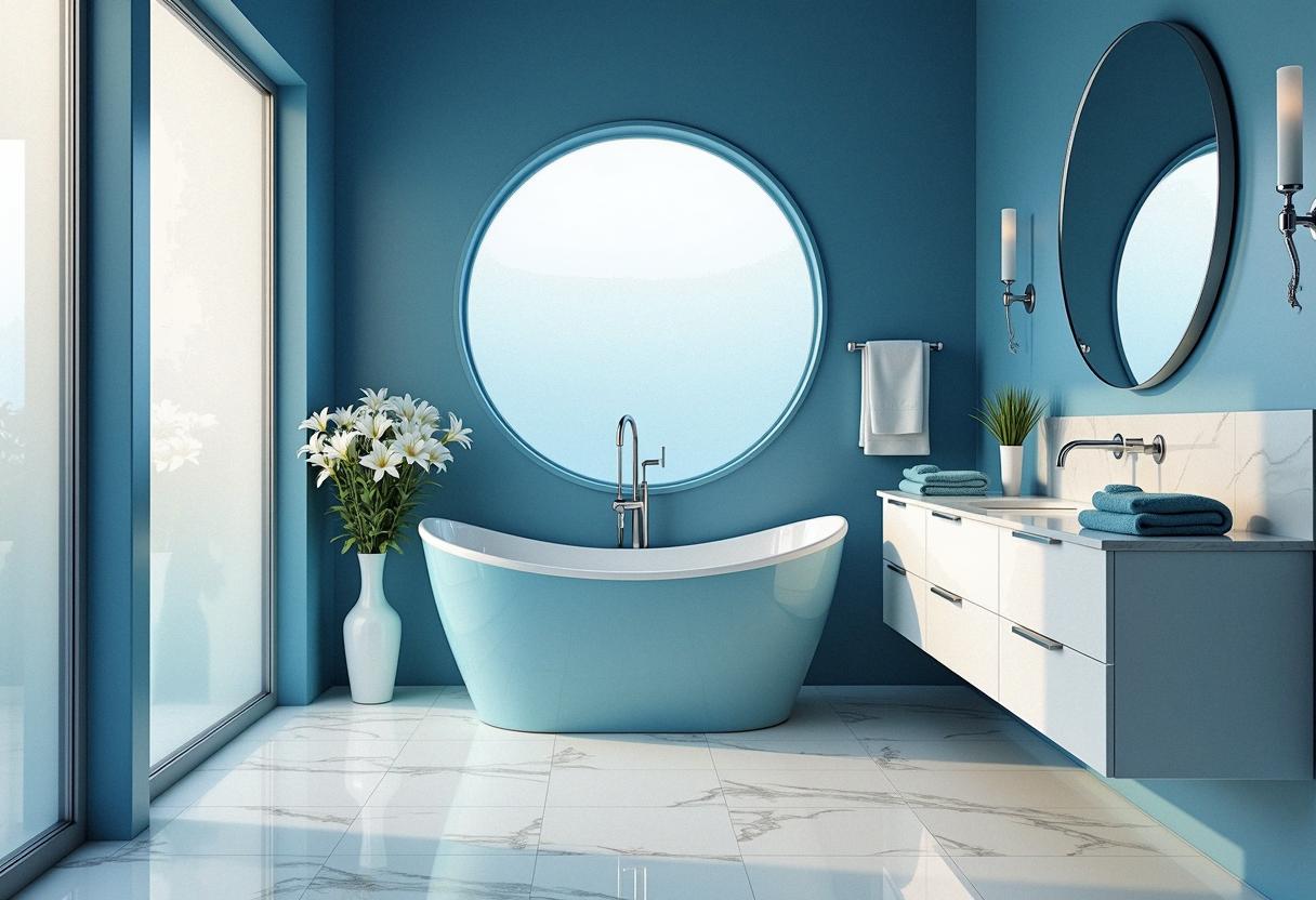 bathroom decor blue