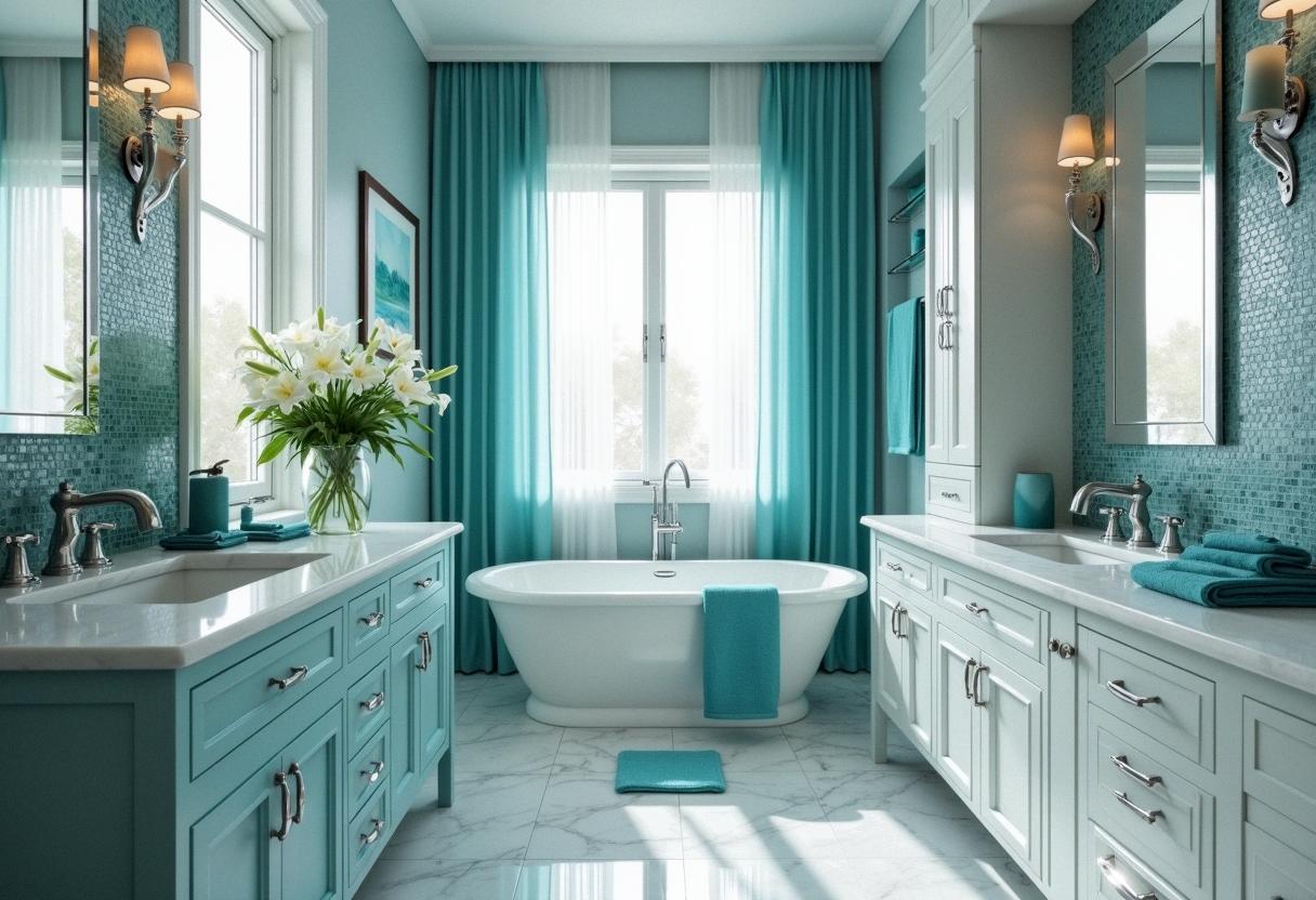 bathroom decor blue