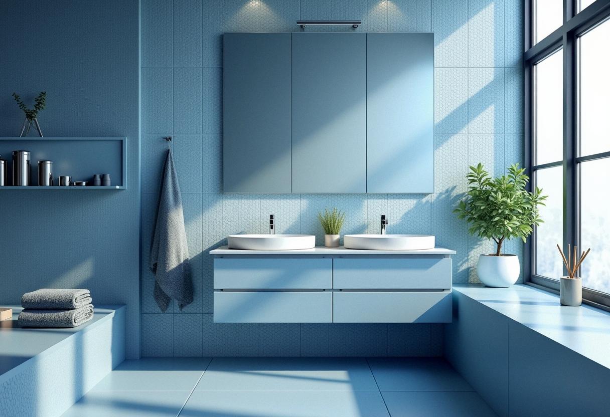 bathroom decor blue