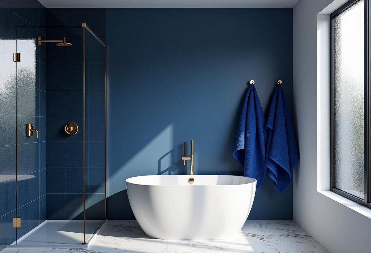 bathroom decor blue