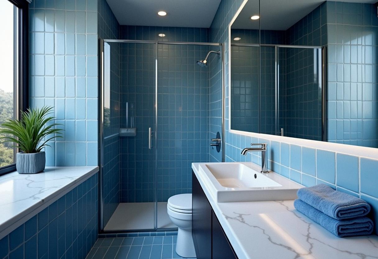 bathroom decor blue