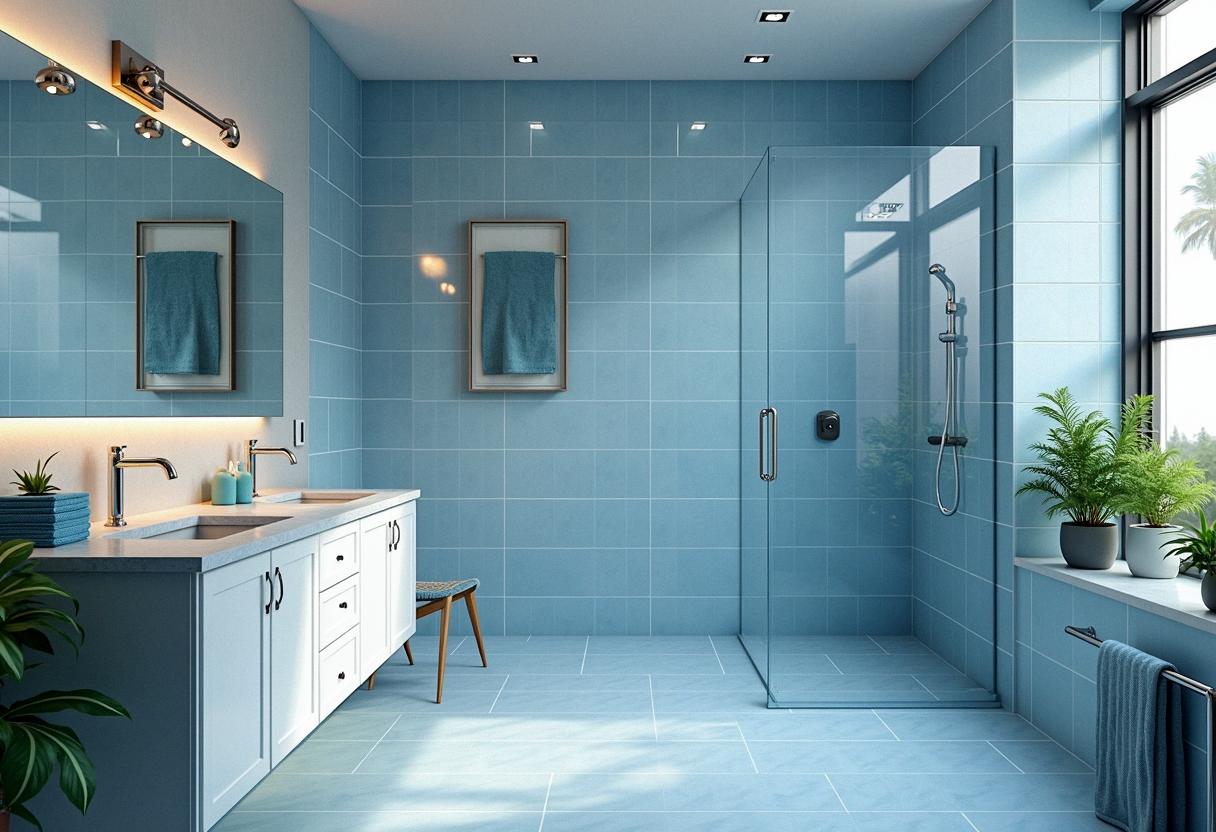 bathroom decor blue