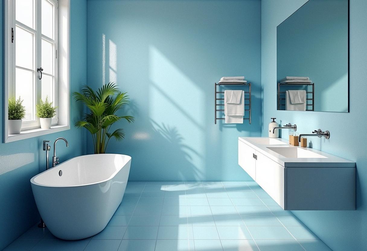 bathroom decor blue