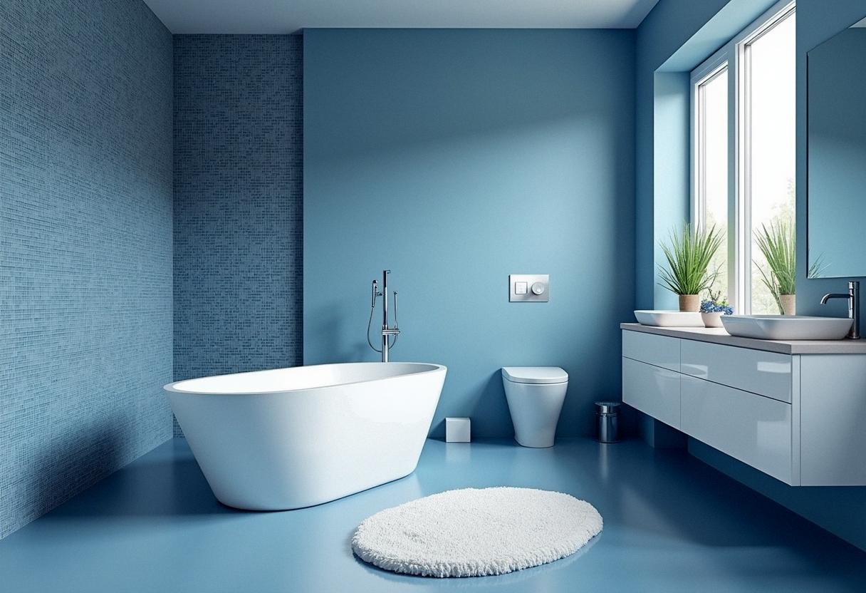 bathroom decor blue