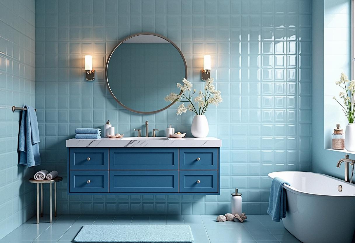 bathroom decor blue
