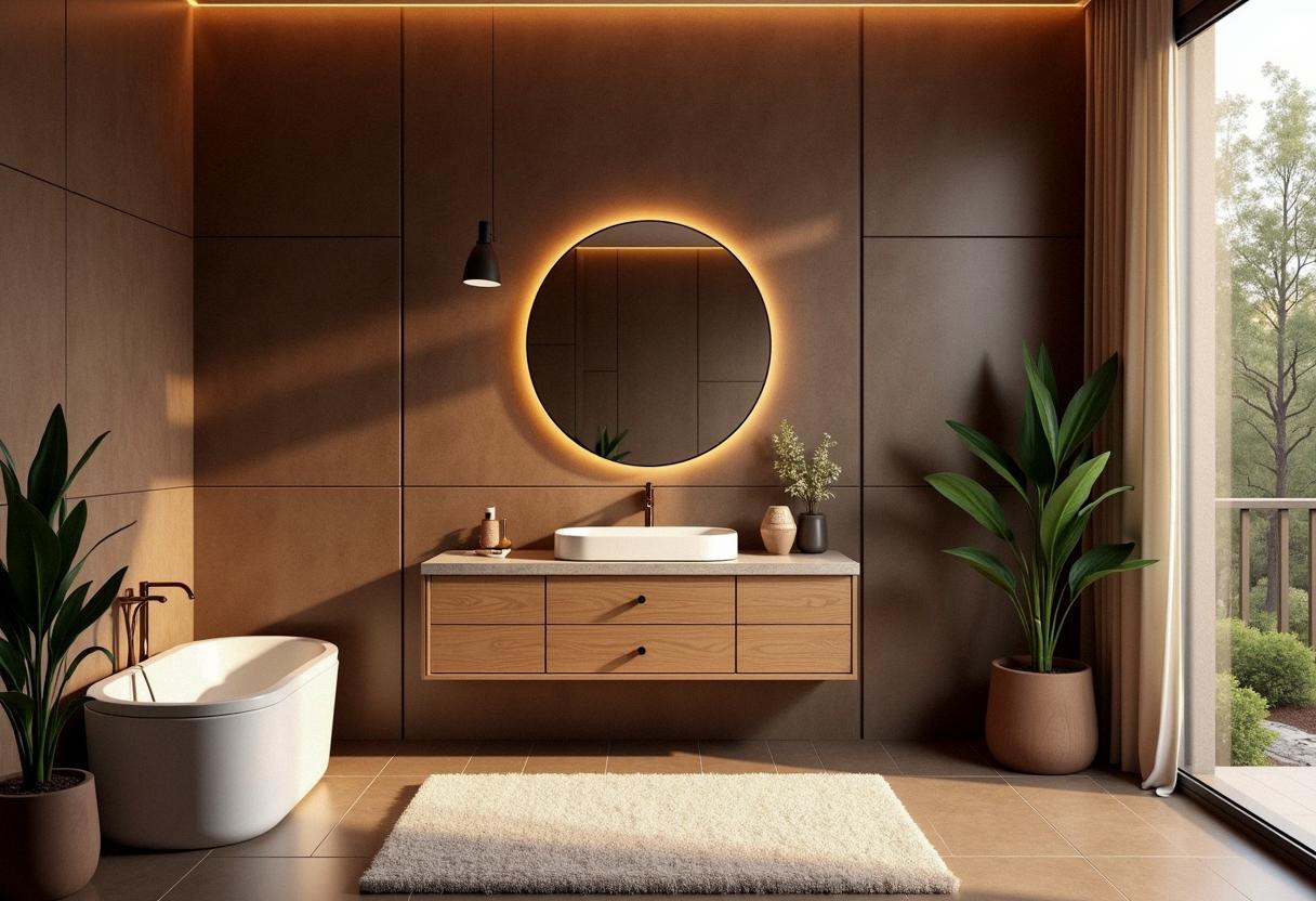 bathroom decor brown