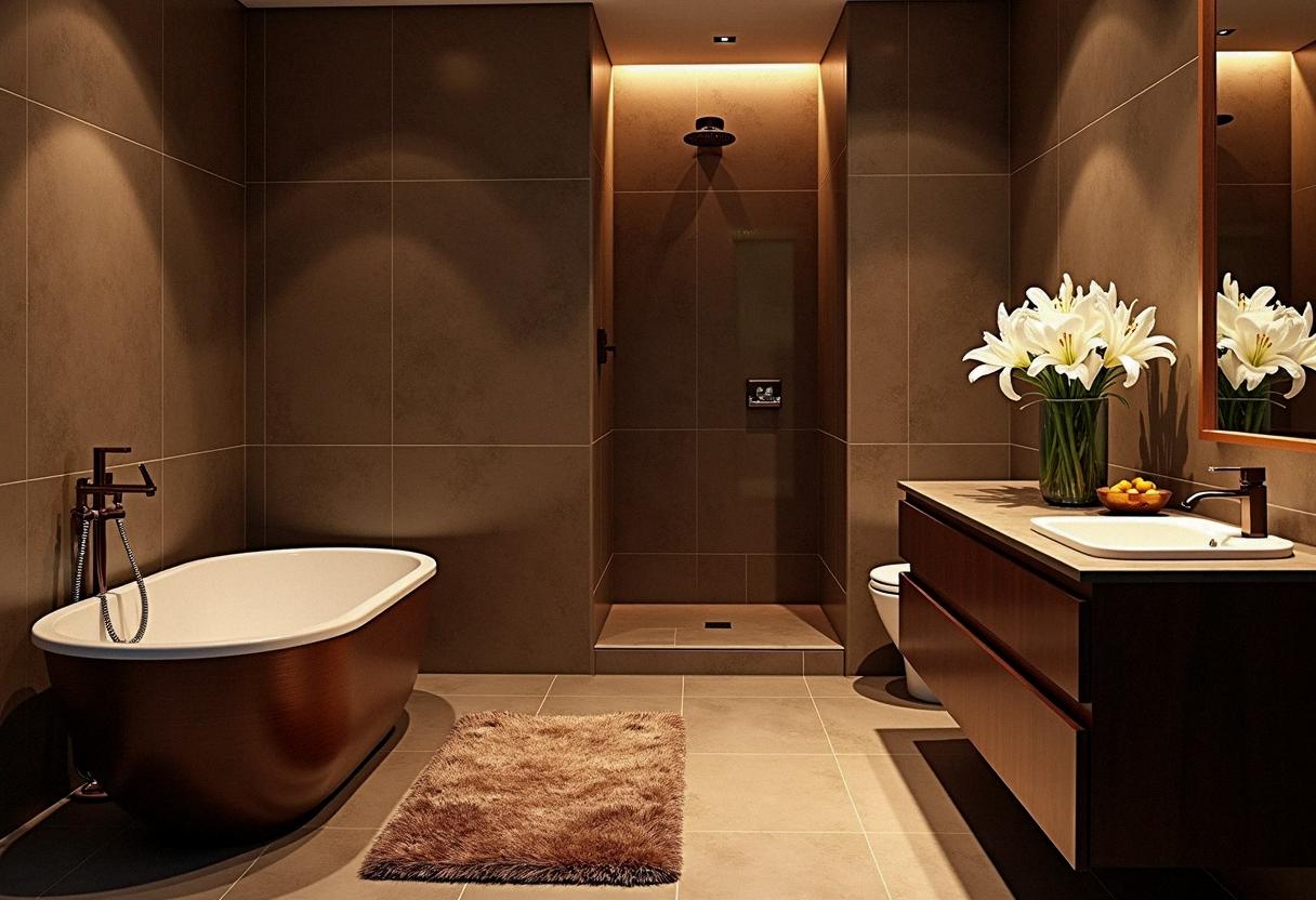 bathroom decor brown