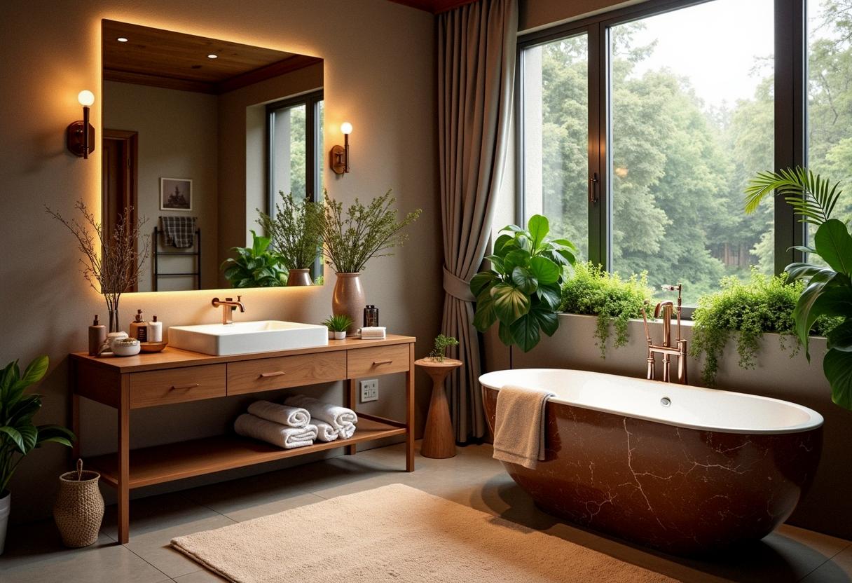 bathroom decor brown