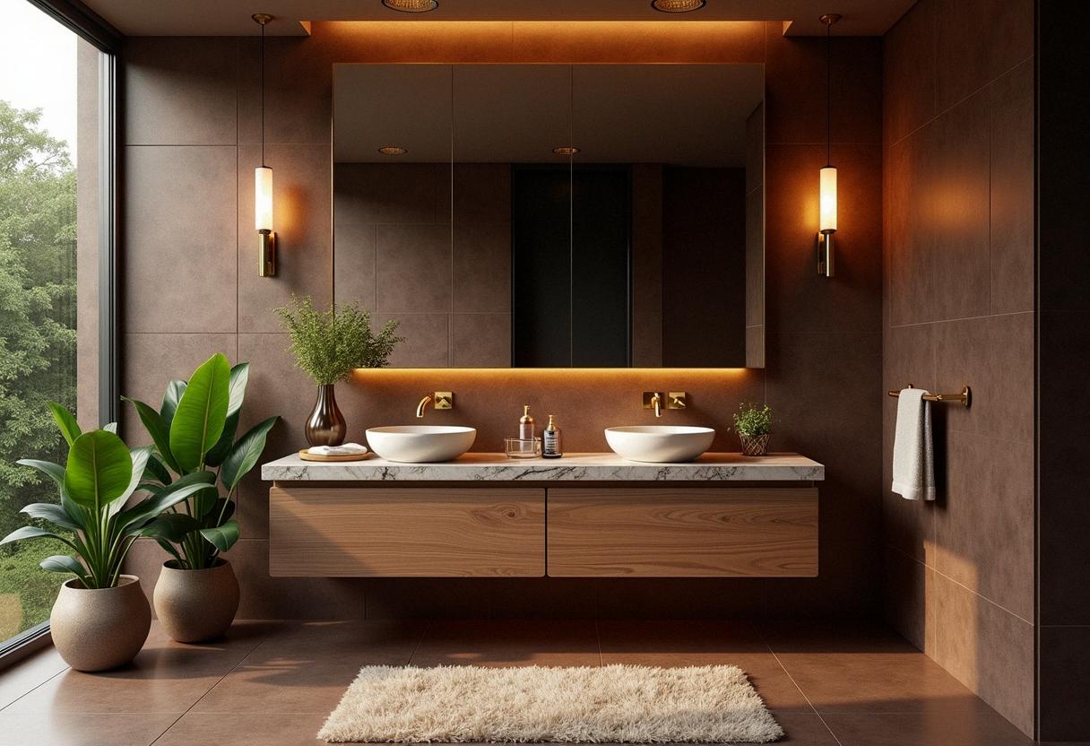 bathroom decor brown