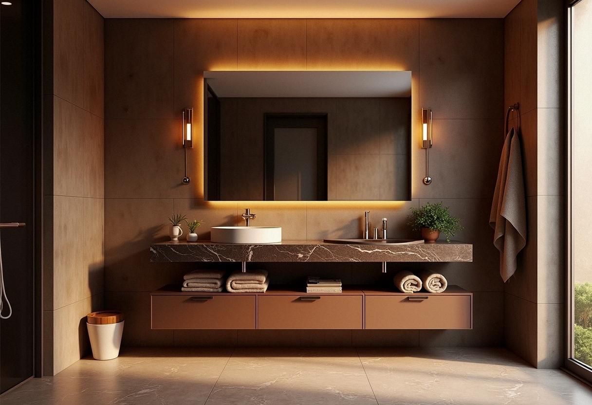 bathroom decor brown