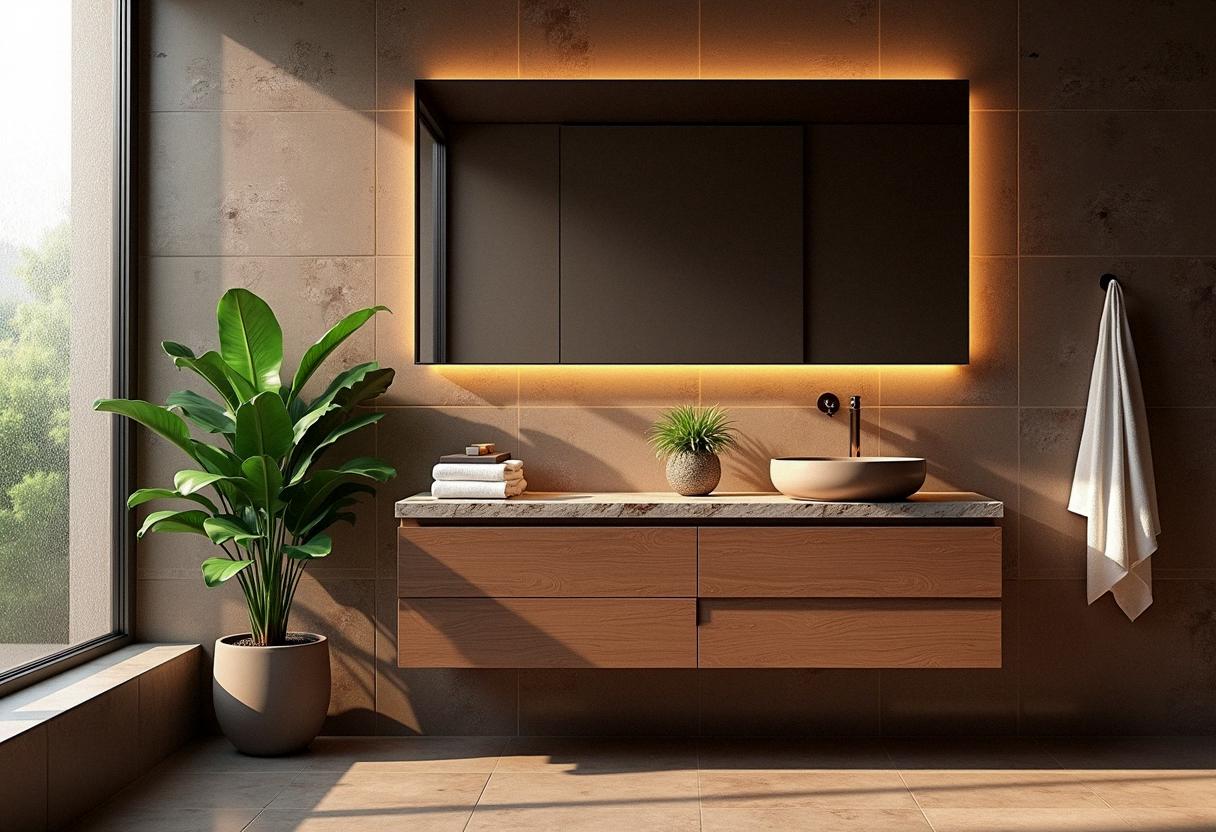 bathroom decor brown