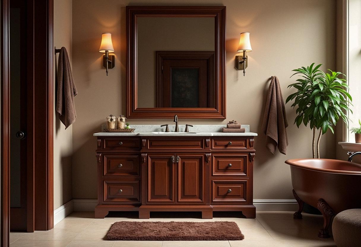 bathroom decor brown