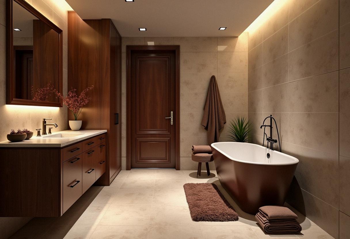 bathroom decor brown