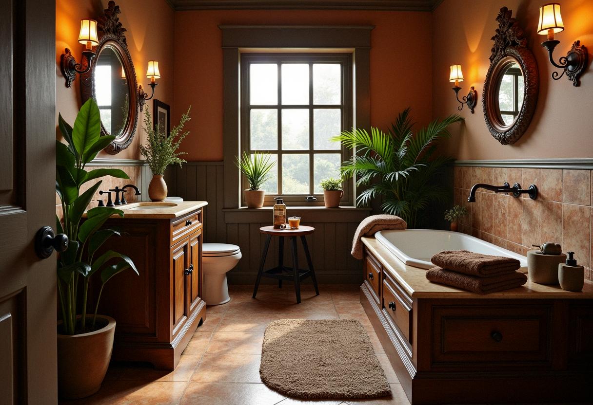 bathroom decor brown