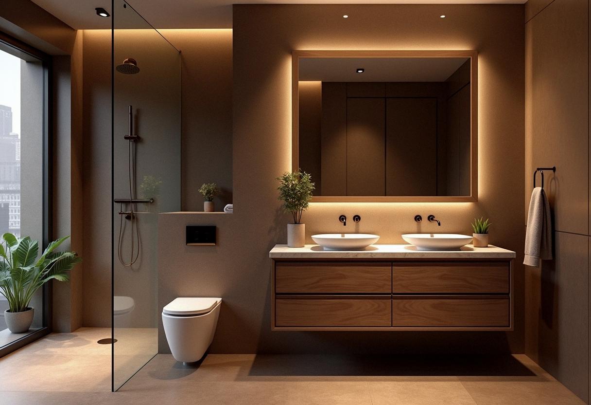 bathroom decor brown