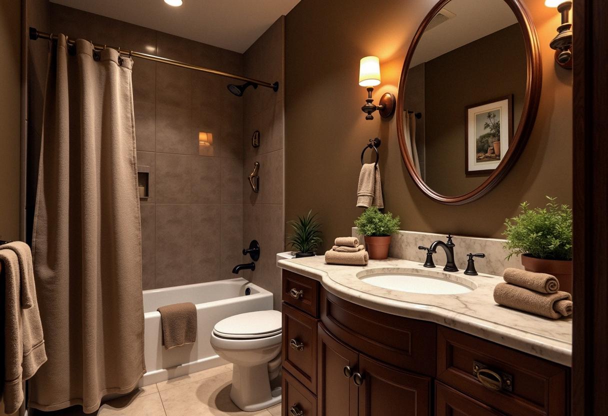 bathroom decor brown