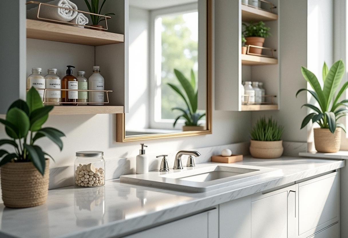 bathroom decor organizing
