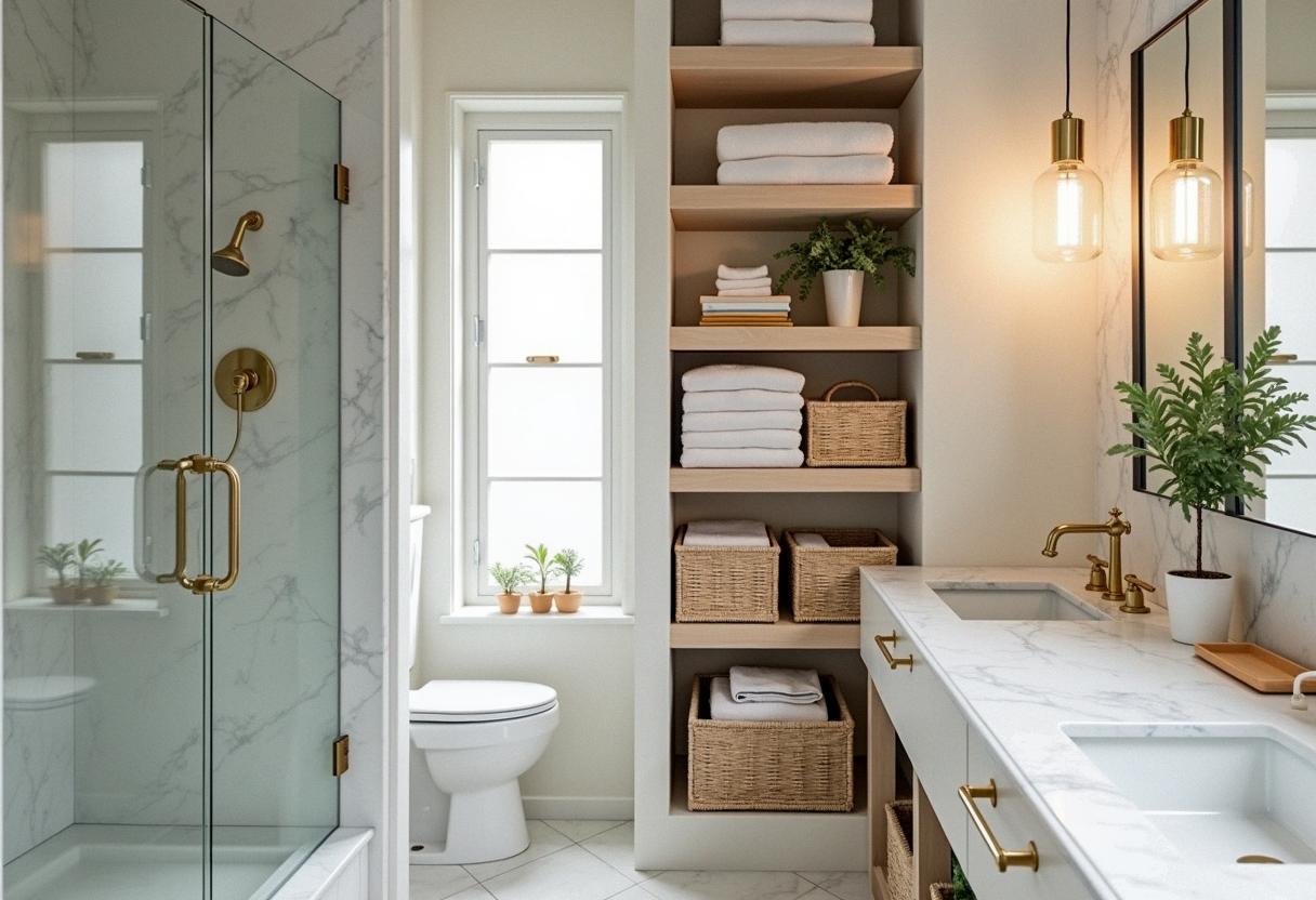 bathroom decor organizing