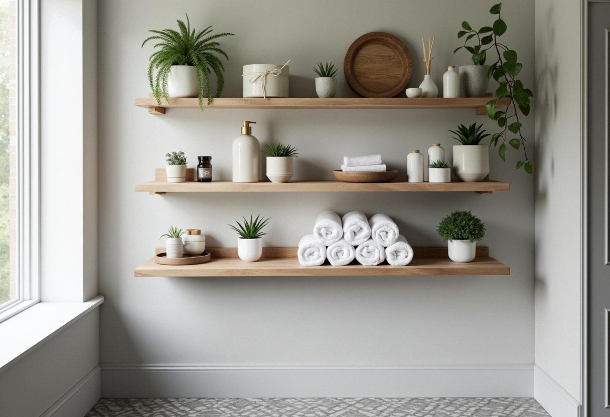 bathroom decor shelves