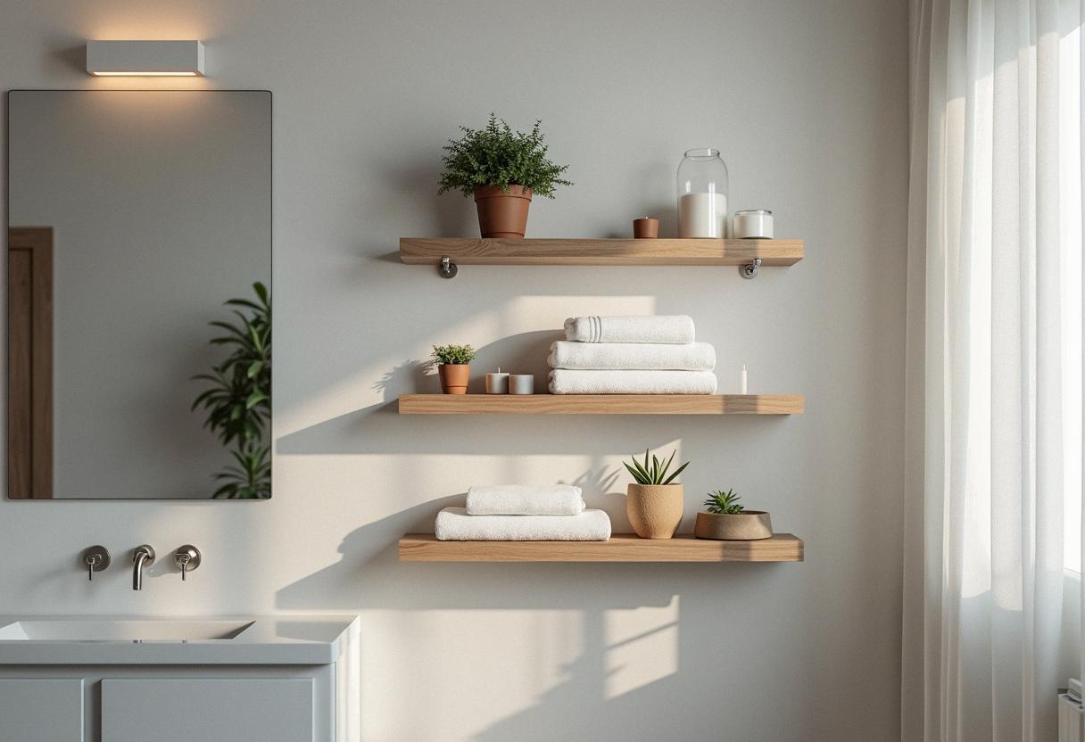 bathroom decor shelves