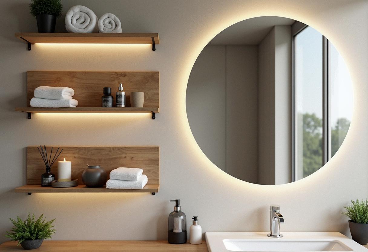 bathroom decor shelves