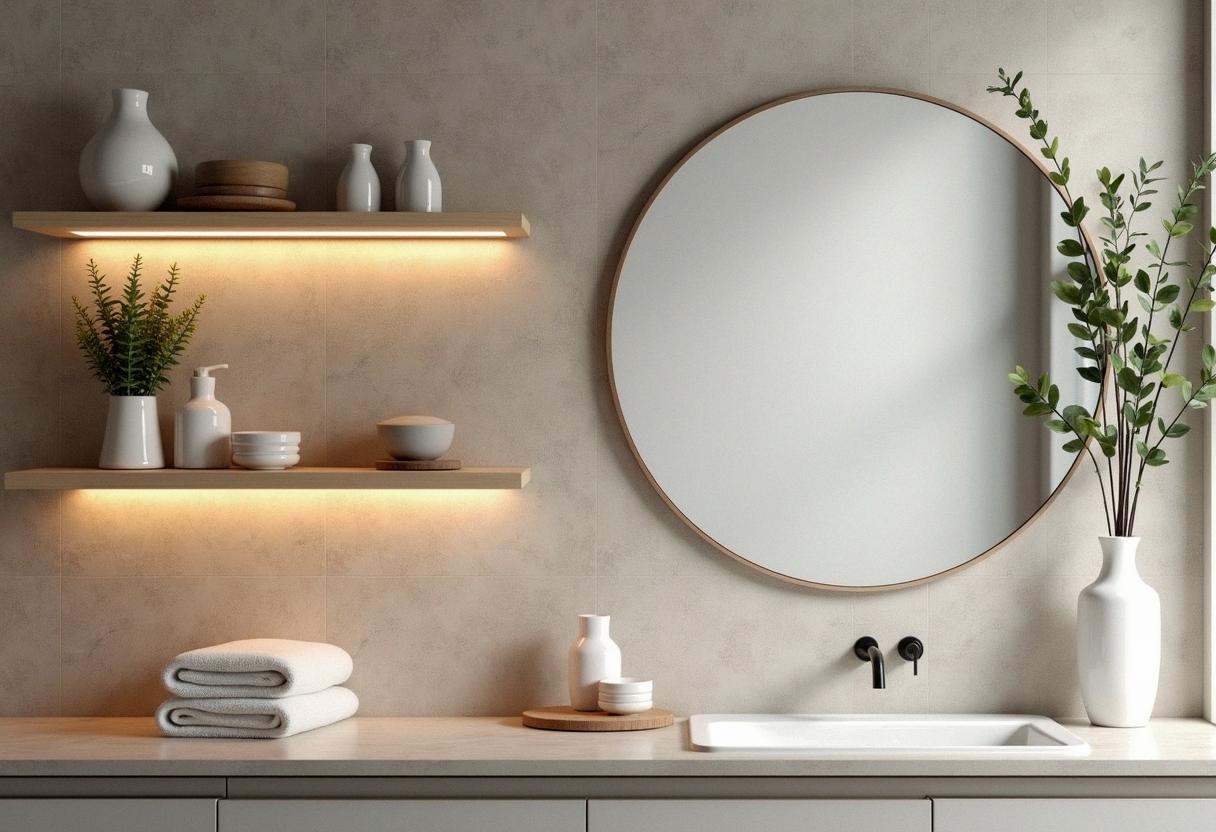 bathroom decor shelves