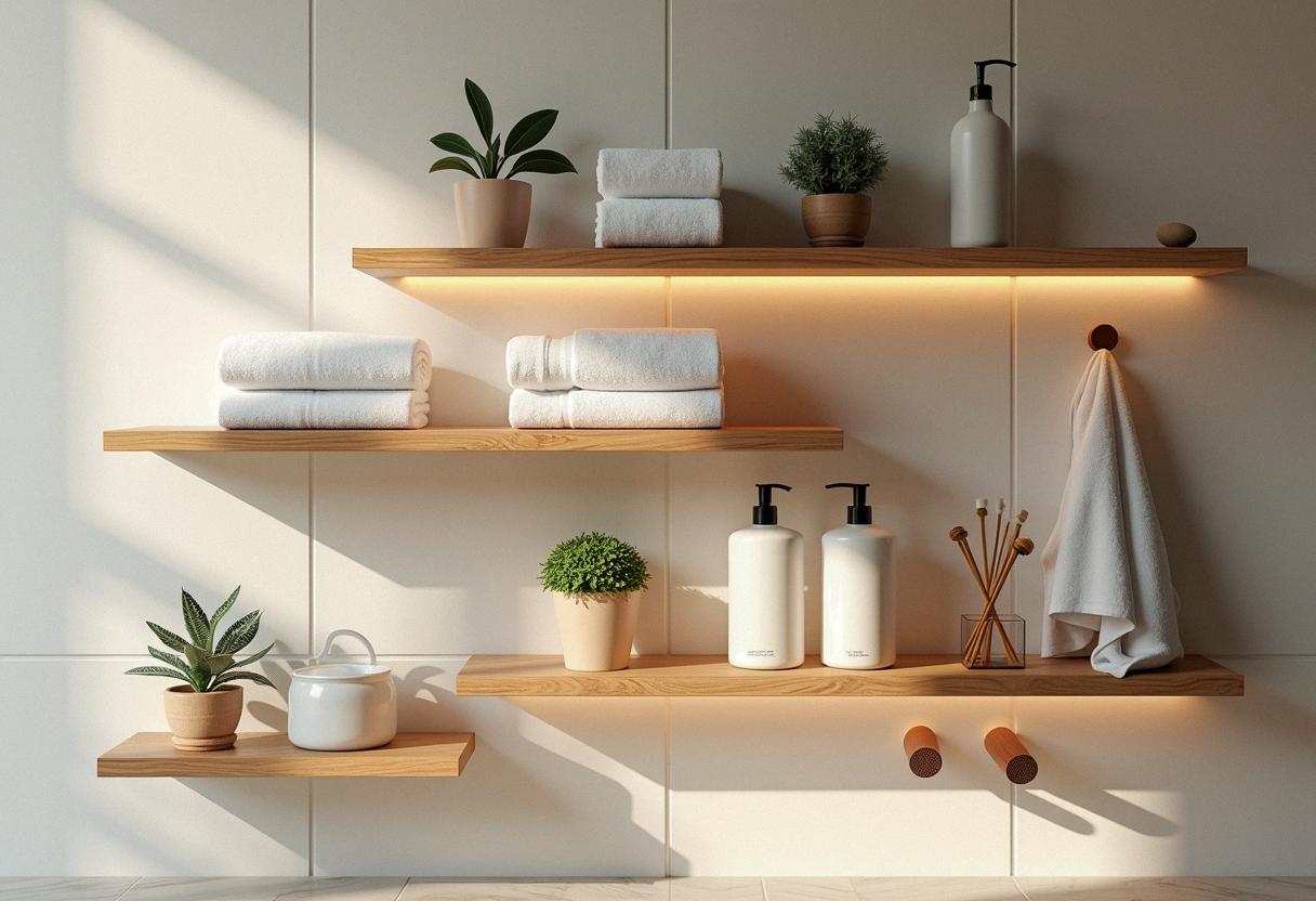 bathroom decor shelves