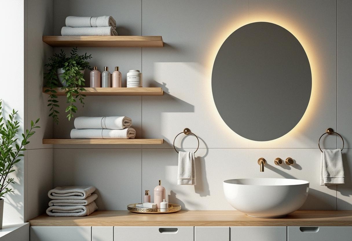 bathroom decor shelves