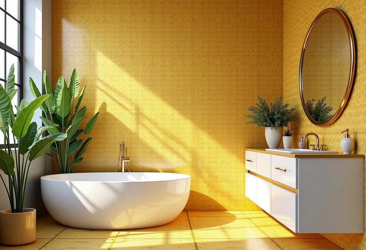bathroom decor yellow