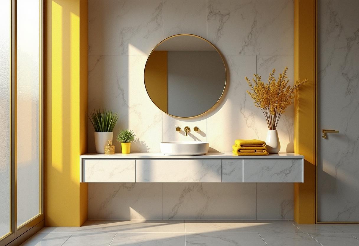 bathroom decor yellow