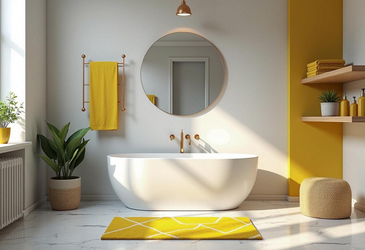 bathroom decor yellow