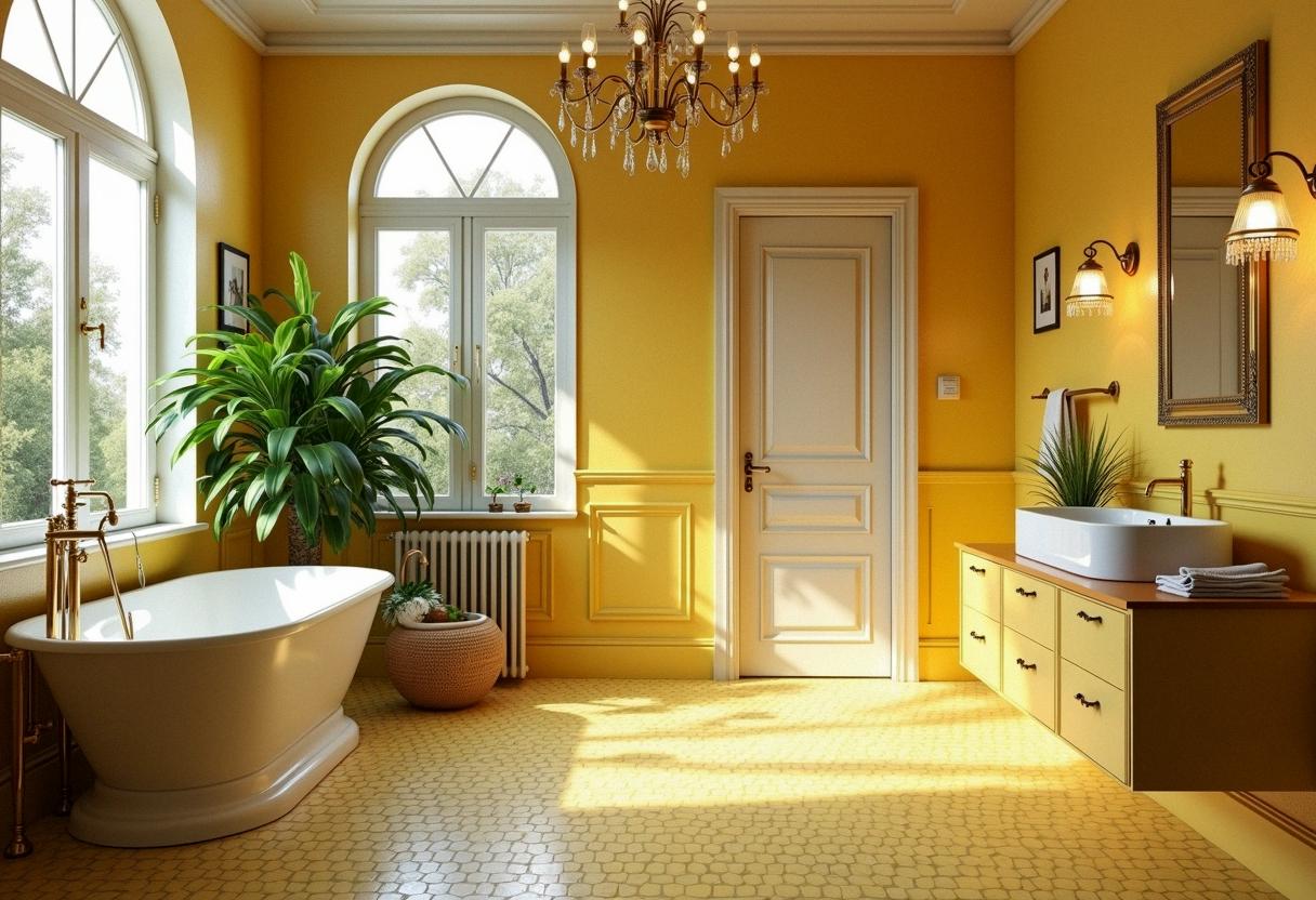 bathroom decor yellow
